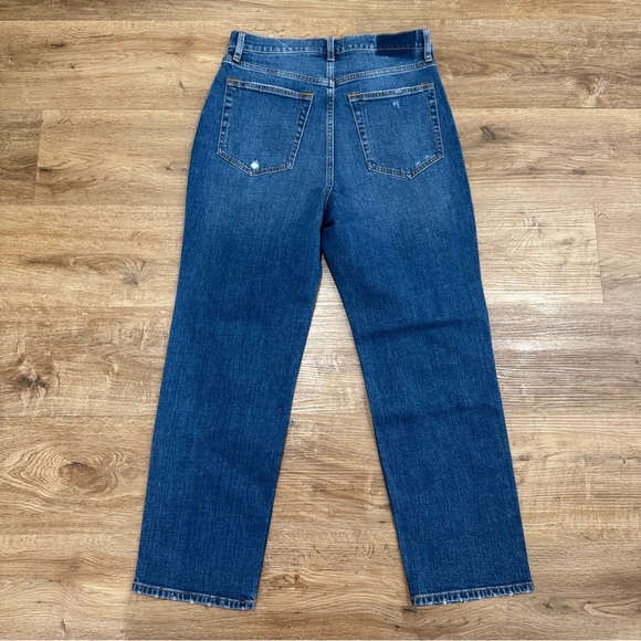 Abercrombie Ultra High Rise Ankle Straight Blue Jean Lightweight Size 10/30 NEW - Picture 4 of 6